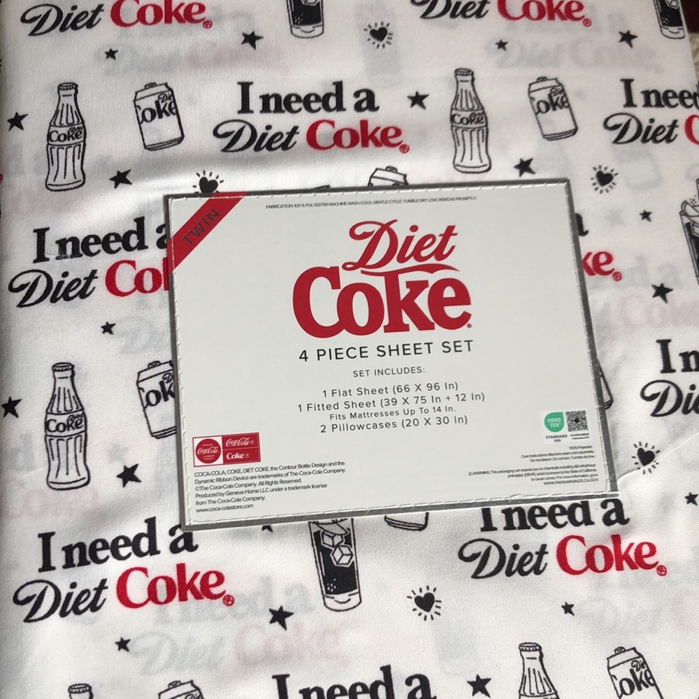 Diet Coke TWIN Sheet Set - Picture 6 of 7